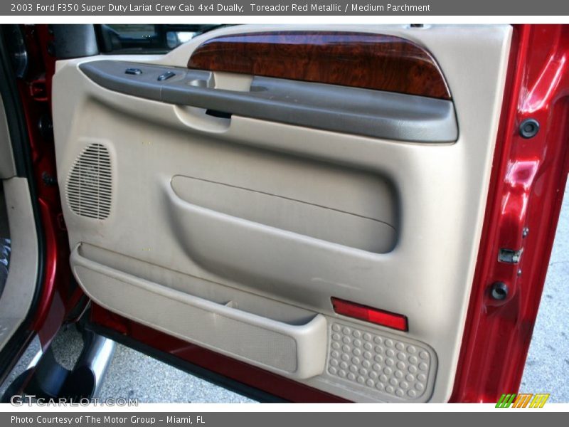 Toreador Red Metallic / Medium Parchment 2003 Ford F350 Super Duty Lariat Crew Cab 4x4 Dually