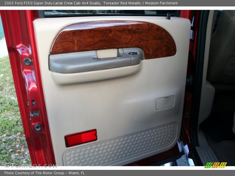Toreador Red Metallic / Medium Parchment 2003 Ford F350 Super Duty Lariat Crew Cab 4x4 Dually