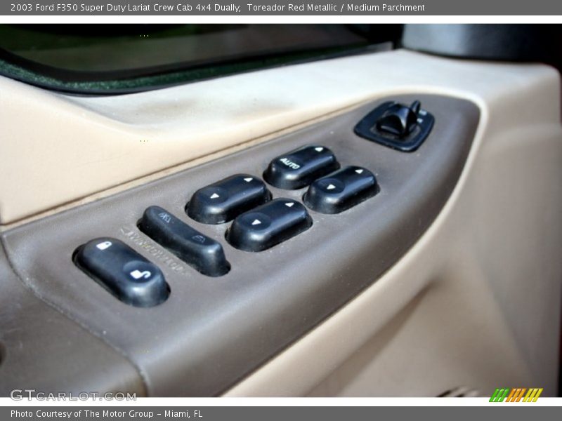 Toreador Red Metallic / Medium Parchment 2003 Ford F350 Super Duty Lariat Crew Cab 4x4 Dually