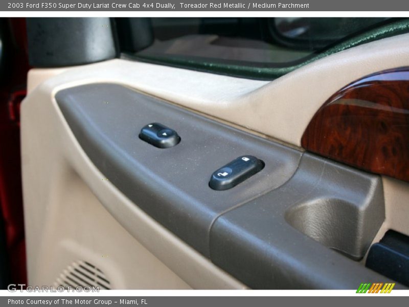 Toreador Red Metallic / Medium Parchment 2003 Ford F350 Super Duty Lariat Crew Cab 4x4 Dually