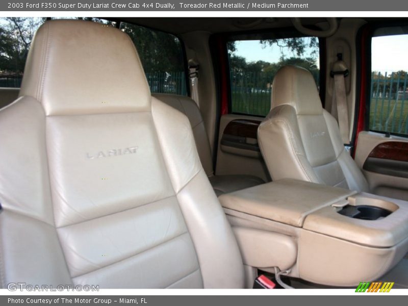 Toreador Red Metallic / Medium Parchment 2003 Ford F350 Super Duty Lariat Crew Cab 4x4 Dually