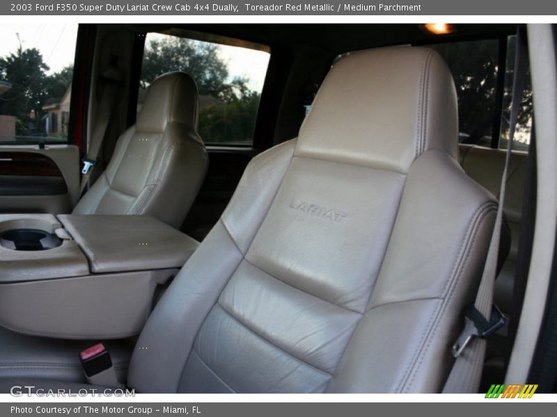 Toreador Red Metallic / Medium Parchment 2003 Ford F350 Super Duty Lariat Crew Cab 4x4 Dually