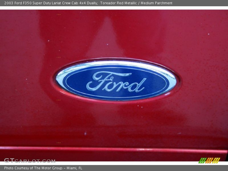 Toreador Red Metallic / Medium Parchment 2003 Ford F350 Super Duty Lariat Crew Cab 4x4 Dually