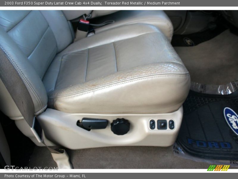 Toreador Red Metallic / Medium Parchment 2003 Ford F350 Super Duty Lariat Crew Cab 4x4 Dually