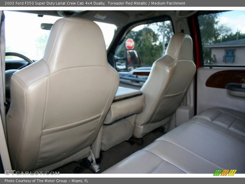 Toreador Red Metallic / Medium Parchment 2003 Ford F350 Super Duty Lariat Crew Cab 4x4 Dually