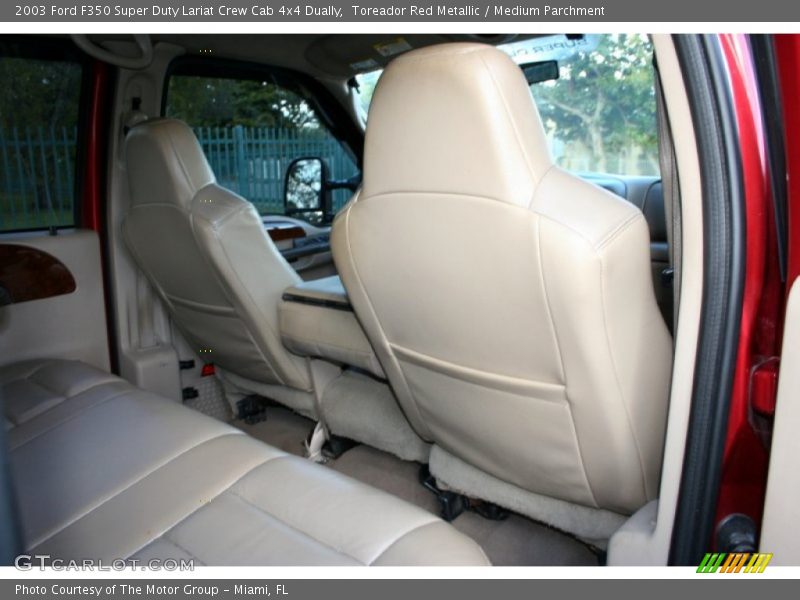 Toreador Red Metallic / Medium Parchment 2003 Ford F350 Super Duty Lariat Crew Cab 4x4 Dually