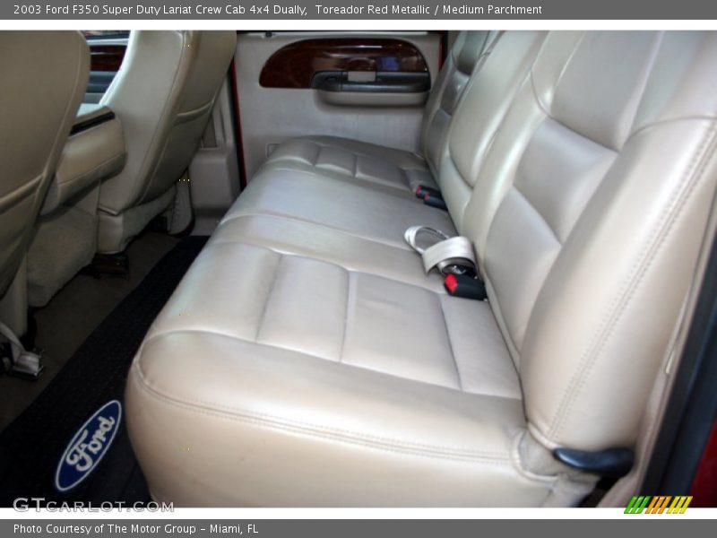 Toreador Red Metallic / Medium Parchment 2003 Ford F350 Super Duty Lariat Crew Cab 4x4 Dually