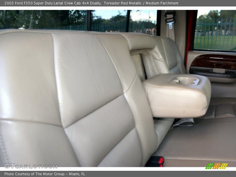 Toreador Red Metallic / Medium Parchment 2003 Ford F350 Super Duty Lariat Crew Cab 4x4 Dually