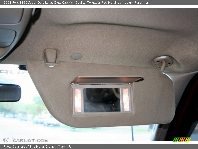 Toreador Red Metallic / Medium Parchment 2003 Ford F350 Super Duty Lariat Crew Cab 4x4 Dually