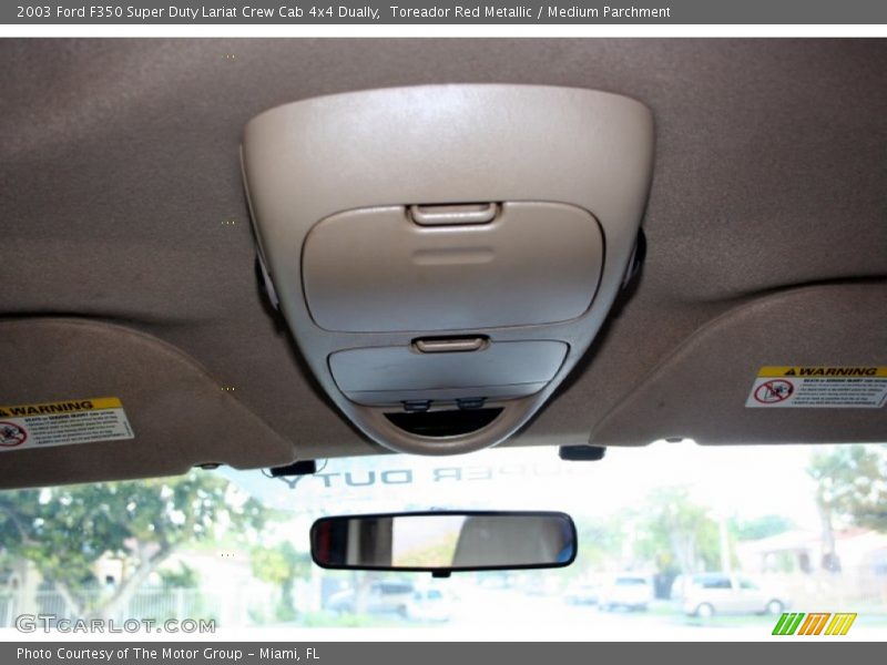 Toreador Red Metallic / Medium Parchment 2003 Ford F350 Super Duty Lariat Crew Cab 4x4 Dually