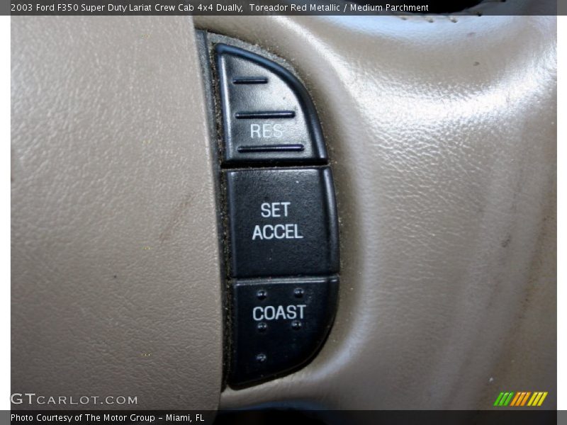 Toreador Red Metallic / Medium Parchment 2003 Ford F350 Super Duty Lariat Crew Cab 4x4 Dually