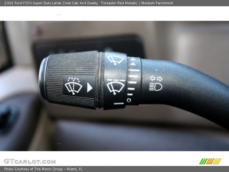 Toreador Red Metallic / Medium Parchment 2003 Ford F350 Super Duty Lariat Crew Cab 4x4 Dually