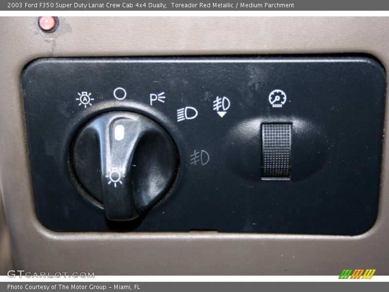 Toreador Red Metallic / Medium Parchment 2003 Ford F350 Super Duty Lariat Crew Cab 4x4 Dually