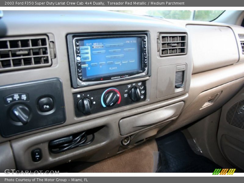Toreador Red Metallic / Medium Parchment 2003 Ford F350 Super Duty Lariat Crew Cab 4x4 Dually