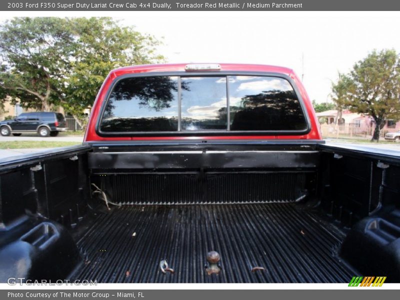 Toreador Red Metallic / Medium Parchment 2003 Ford F350 Super Duty Lariat Crew Cab 4x4 Dually