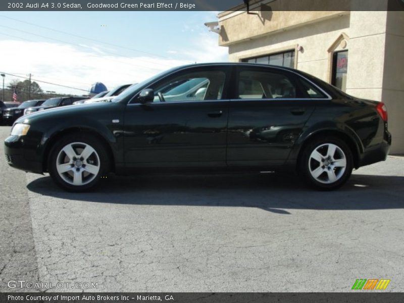 Goodwood Green Pearl Effect / Beige 2002 Audi A4 3.0 Sedan