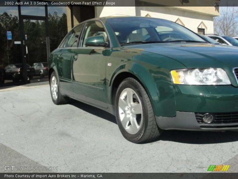 Goodwood Green Pearl Effect / Beige 2002 Audi A4 3.0 Sedan