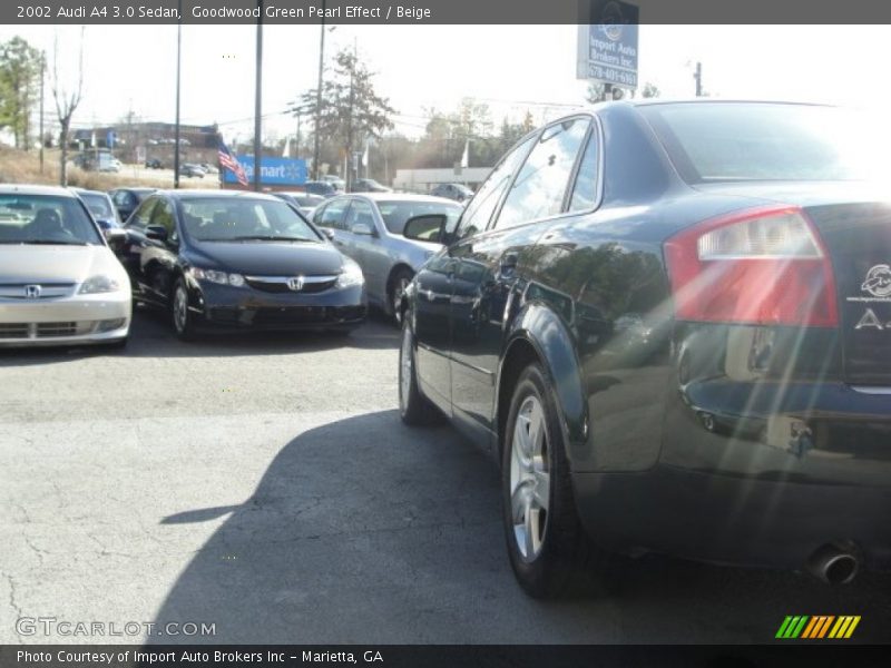 Goodwood Green Pearl Effect / Beige 2002 Audi A4 3.0 Sedan