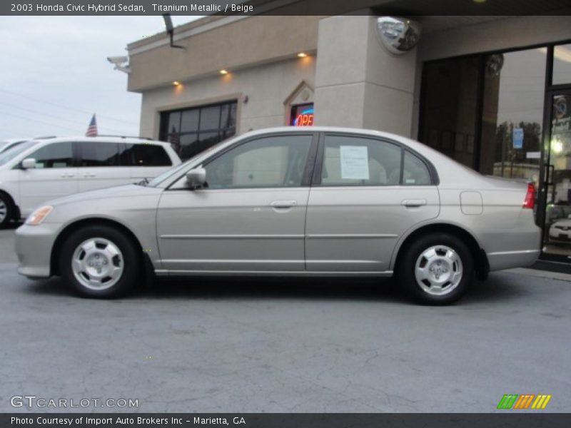 Titanium Metallic / Beige 2003 Honda Civic Hybrid Sedan