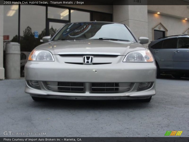 Titanium Metallic / Beige 2003 Honda Civic Hybrid Sedan