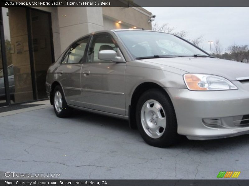 Titanium Metallic / Beige 2003 Honda Civic Hybrid Sedan