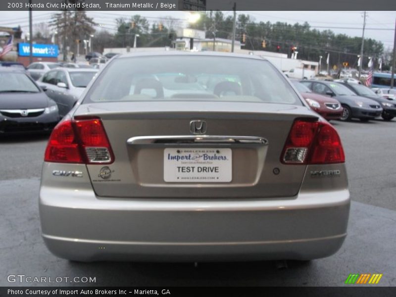 Titanium Metallic / Beige 2003 Honda Civic Hybrid Sedan