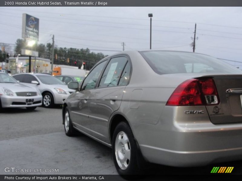 Titanium Metallic / Beige 2003 Honda Civic Hybrid Sedan