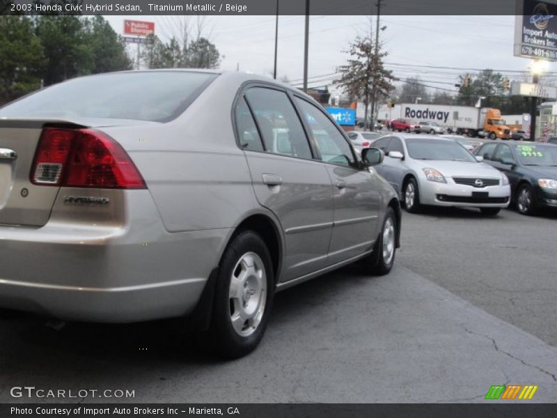 Titanium Metallic / Beige 2003 Honda Civic Hybrid Sedan