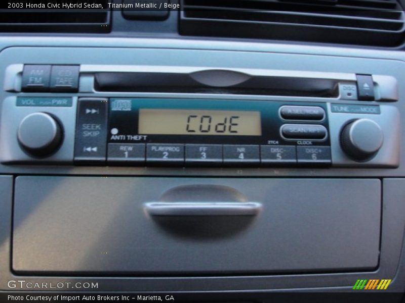 Titanium Metallic / Beige 2003 Honda Civic Hybrid Sedan