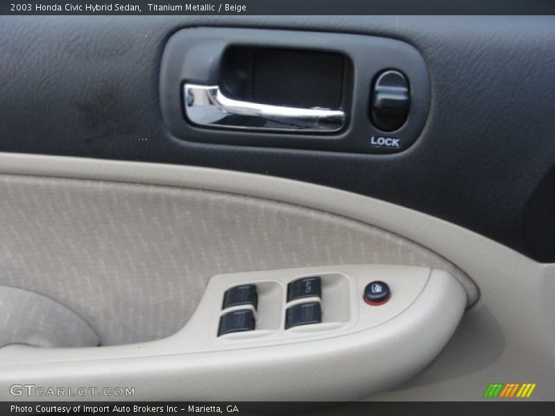 Titanium Metallic / Beige 2003 Honda Civic Hybrid Sedan