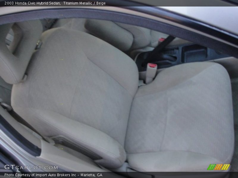 Titanium Metallic / Beige 2003 Honda Civic Hybrid Sedan