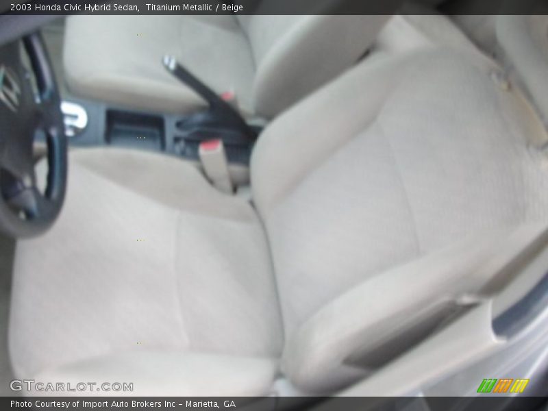 Titanium Metallic / Beige 2003 Honda Civic Hybrid Sedan