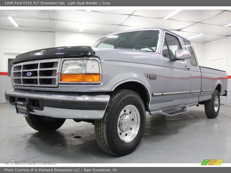 Light Opal Metallic / Grey 1996 Ford F250 XLT Extended Cab