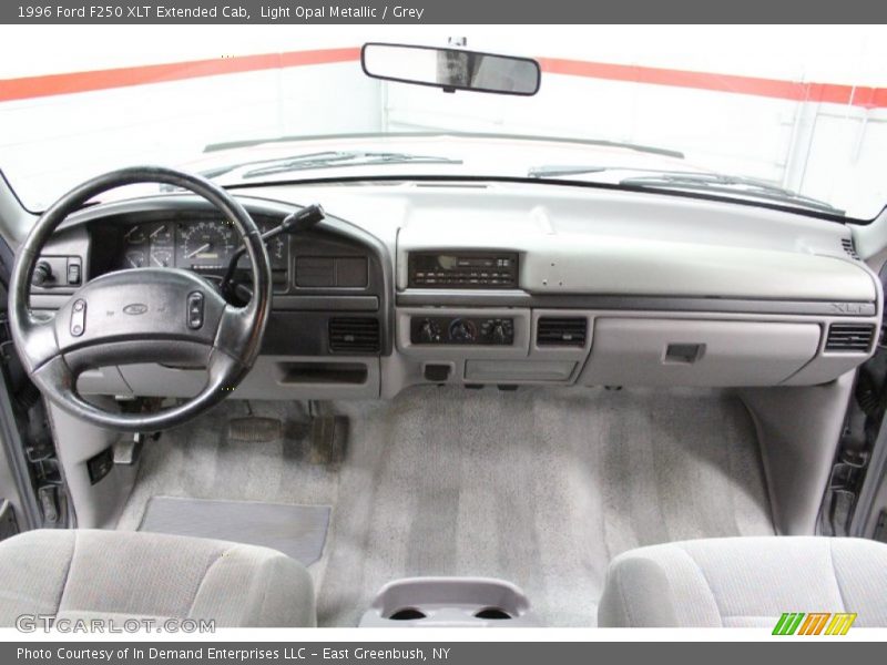 Light Opal Metallic / Grey 1996 Ford F250 XLT Extended Cab