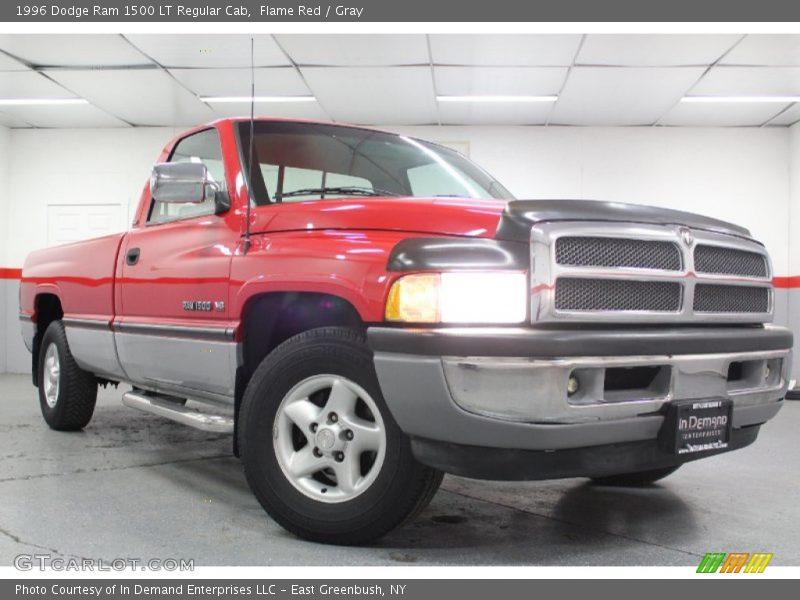 Flame Red / Gray 1996 Dodge Ram 1500 LT Regular Cab