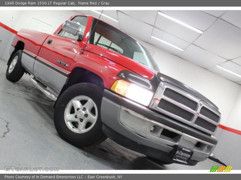 Flame Red / Gray 1996 Dodge Ram 1500 LT Regular Cab