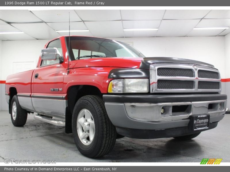 Flame Red / Gray 1996 Dodge Ram 1500 LT Regular Cab
