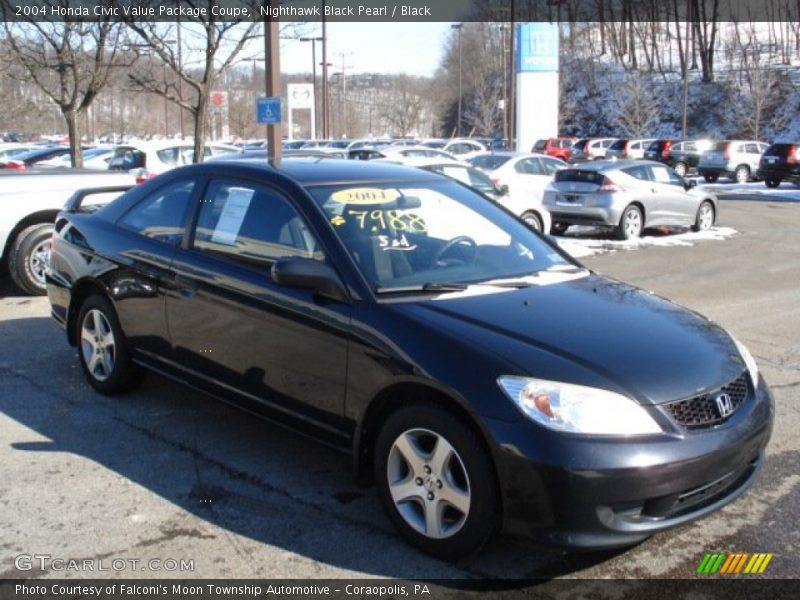 Nighthawk Black Pearl / Black 2004 Honda Civic Value Package Coupe