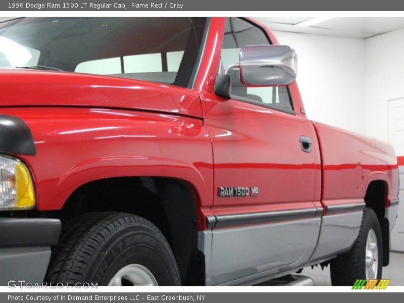 Flame Red / Gray 1996 Dodge Ram 1500 LT Regular Cab