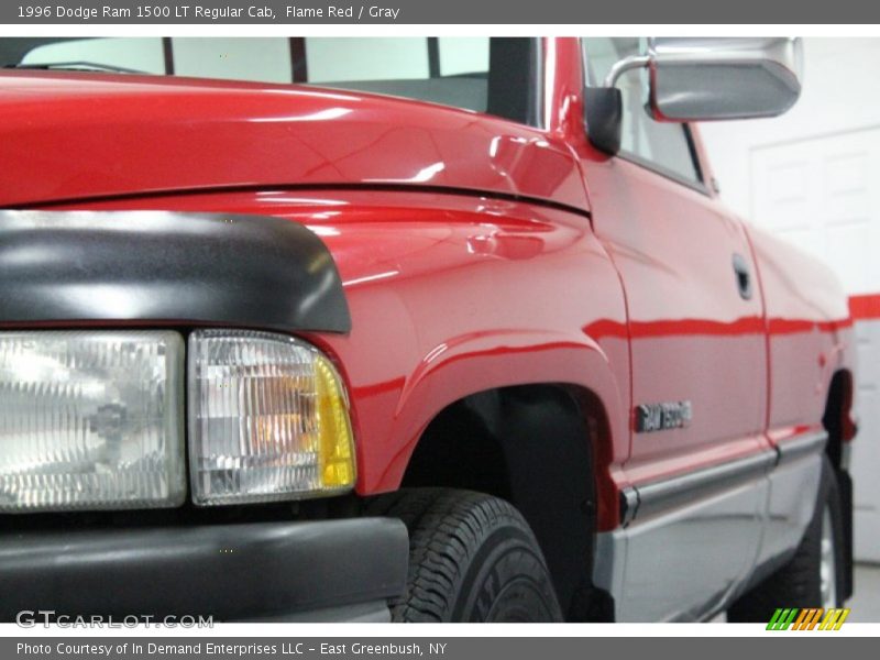 Flame Red / Gray 1996 Dodge Ram 1500 LT Regular Cab