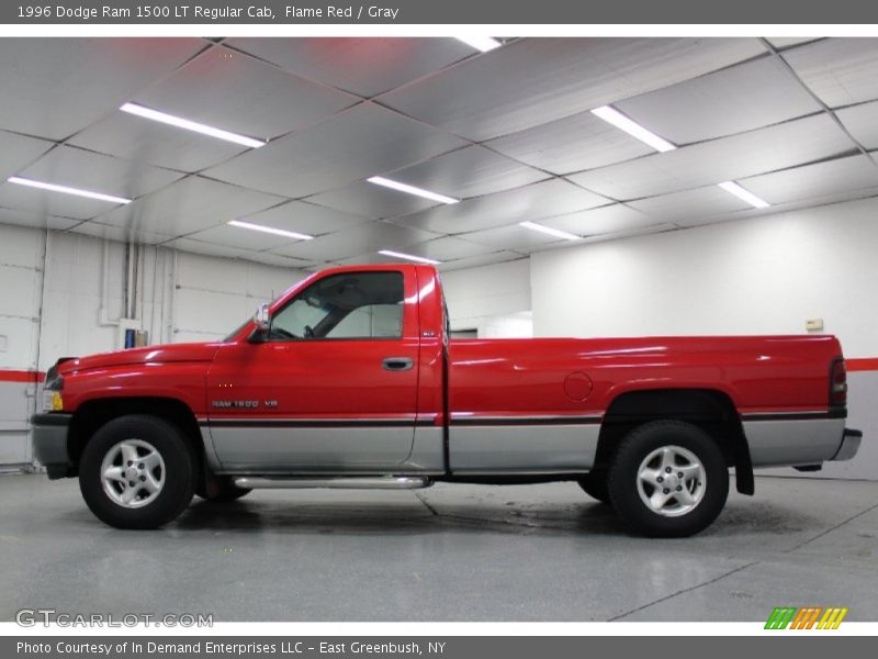 Flame Red / Gray 1996 Dodge Ram 1500 LT Regular Cab