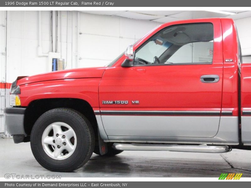 Flame Red / Gray 1996 Dodge Ram 1500 LT Regular Cab