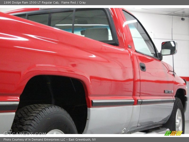 Flame Red / Gray 1996 Dodge Ram 1500 LT Regular Cab