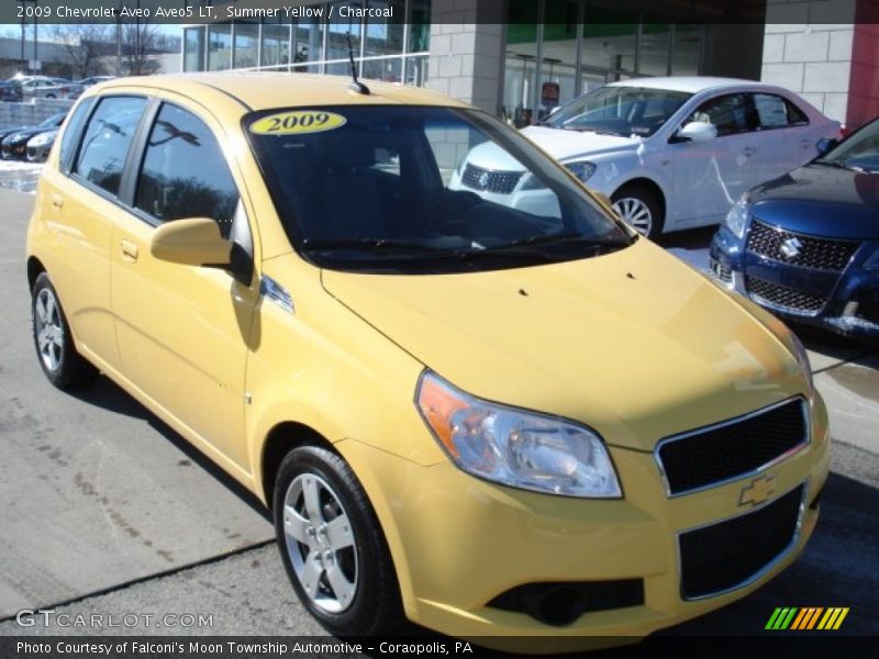 Summer Yellow / Charcoal 2009 Chevrolet Aveo Aveo5 LT