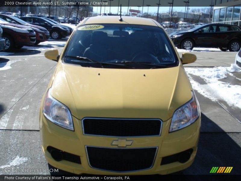 Summer Yellow / Charcoal 2009 Chevrolet Aveo Aveo5 LT