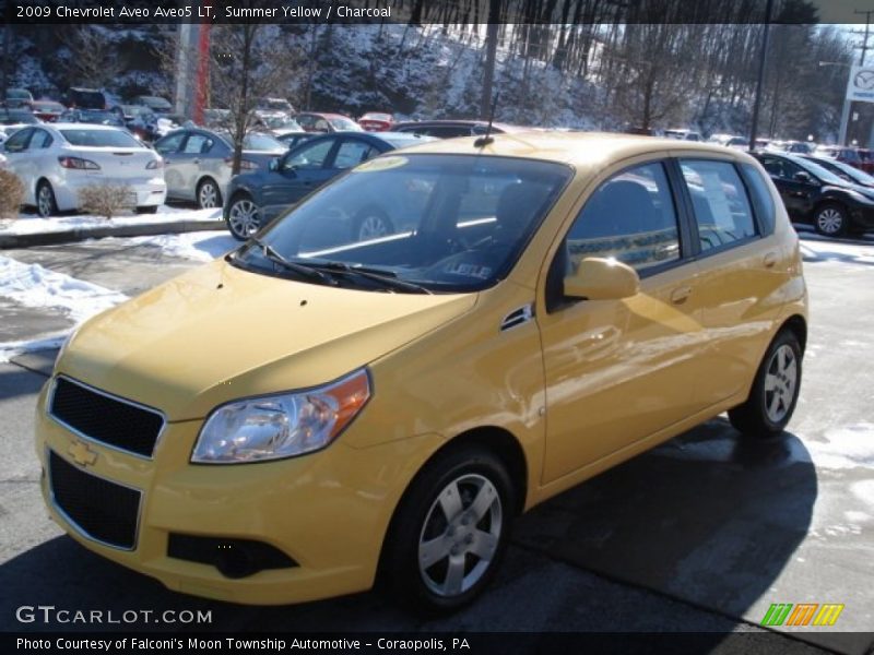 Summer Yellow / Charcoal 2009 Chevrolet Aveo Aveo5 LT
