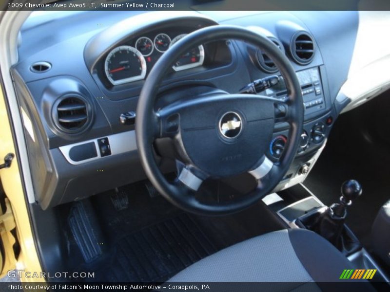 Summer Yellow / Charcoal 2009 Chevrolet Aveo Aveo5 LT