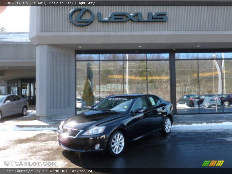 Obsidian Black / Light Gray 2009 Lexus IS 250 AWD