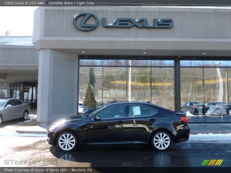 Obsidian Black / Light Gray 2009 Lexus IS 250 AWD