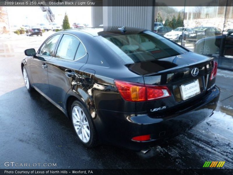 Obsidian Black / Light Gray 2009 Lexus IS 250 AWD